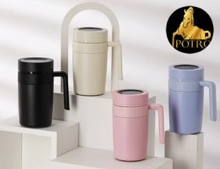 Intelligent 316 Stainless Steel Insulated Mug Temperature Display Tea Mug with Handle 480ml