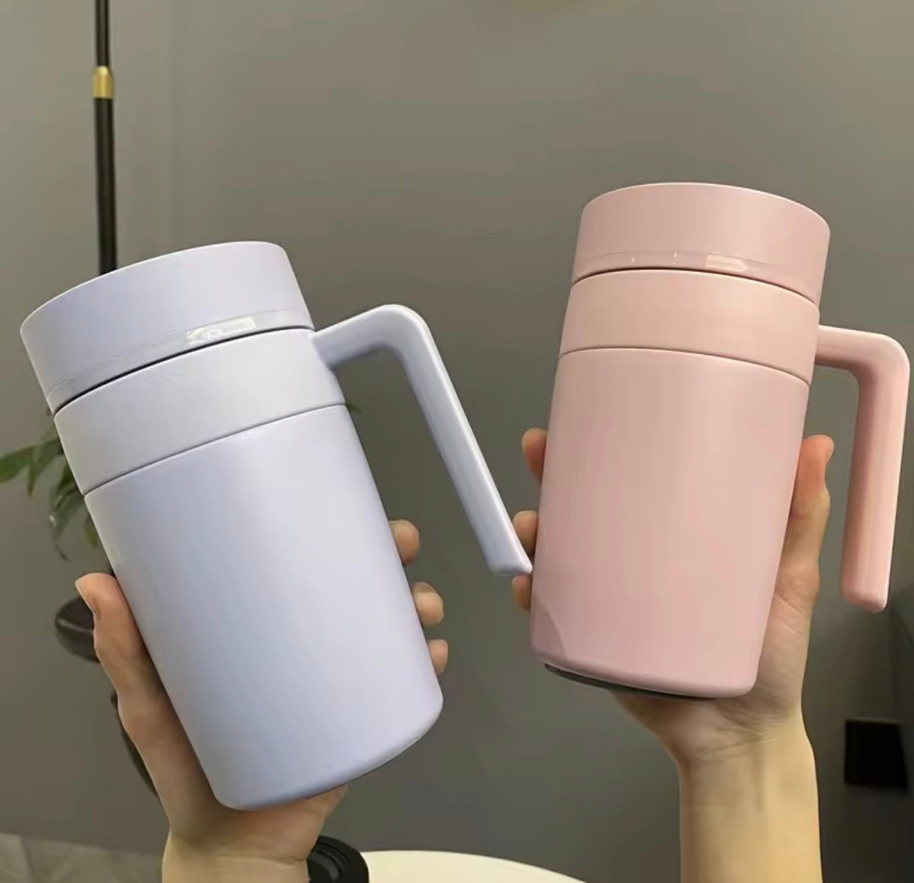 Intelligent 316 Stainless Steel Insulated Mug Temperature Display Tea Mug with Handle 480ml